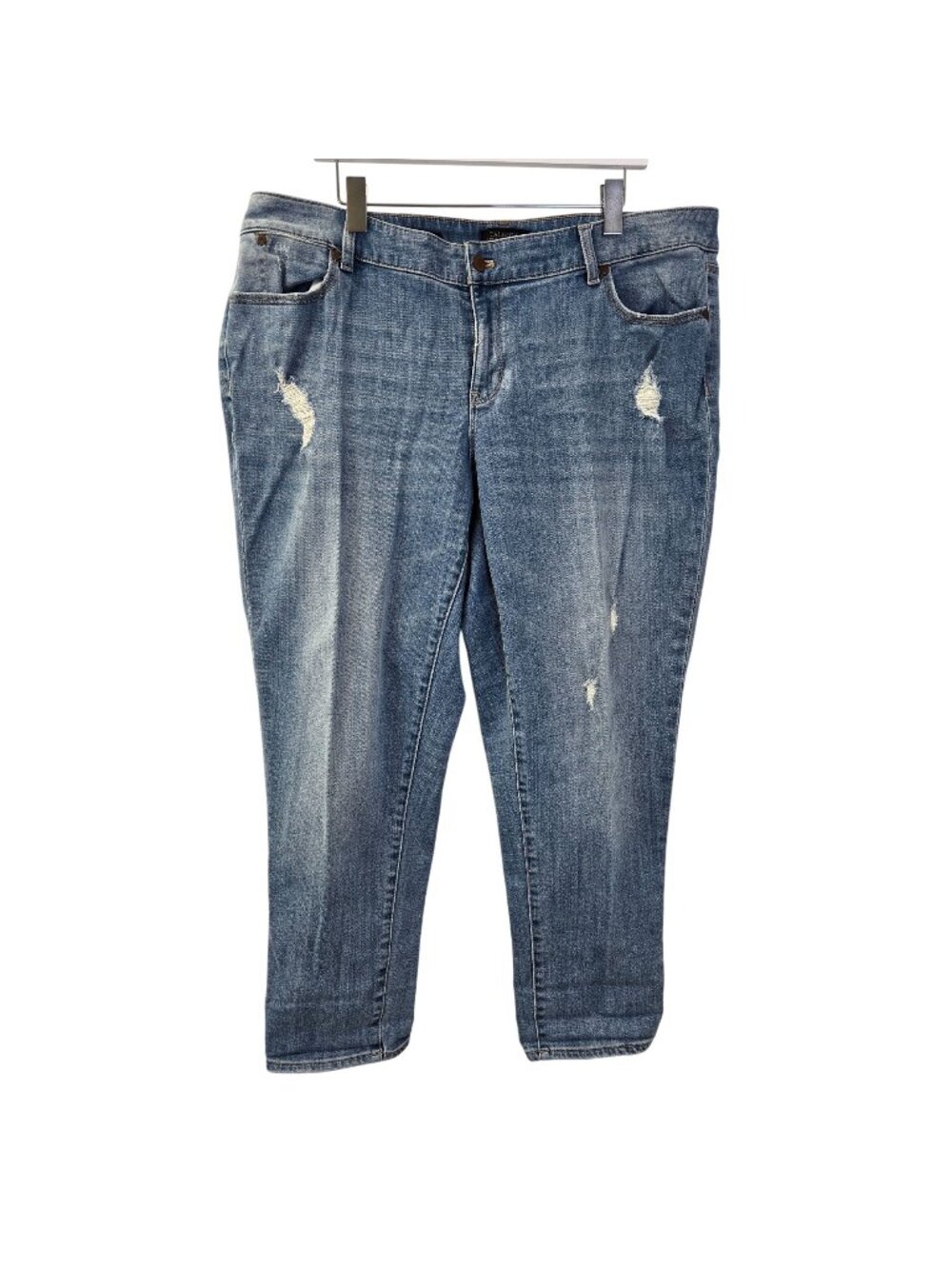 Talbots Flawless Five Pocket Distressed Boyfriend Jeans Size 18W